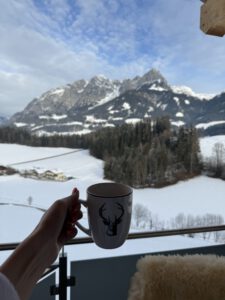 Balkon mit Bergaussicht Chalet Hochthron